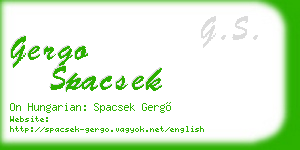 gergo spacsek business card
