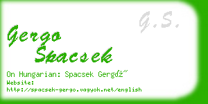 gergo spacsek business card